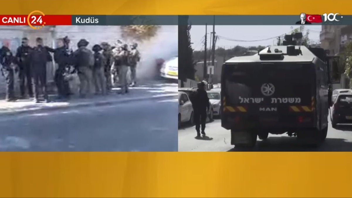 srail zulmnde 5. cuma! 24 TV ekibi anbean grntledi: Mescid-i Aksa'da ezan sesiyle Filistinlilere saldr