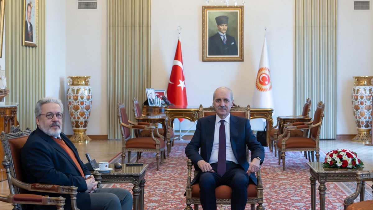 TBMM Bakan Kurtulmu, IRCICA Genel Direktr Kl' kabul etti