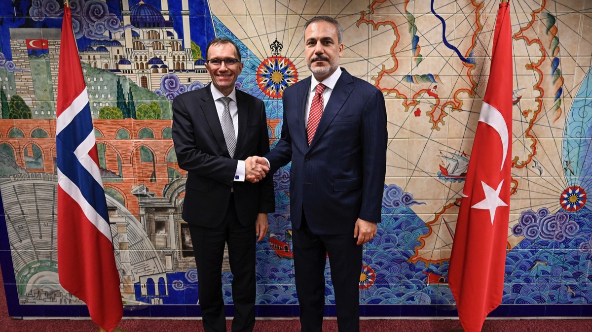 Bakan Fidan Norveli mevkida Eide ile grt