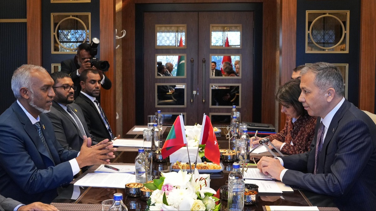 ileri Bakan Yerlikaya, Maldivler Cumhurbakan ile ankaya Kk'nde bulutu
