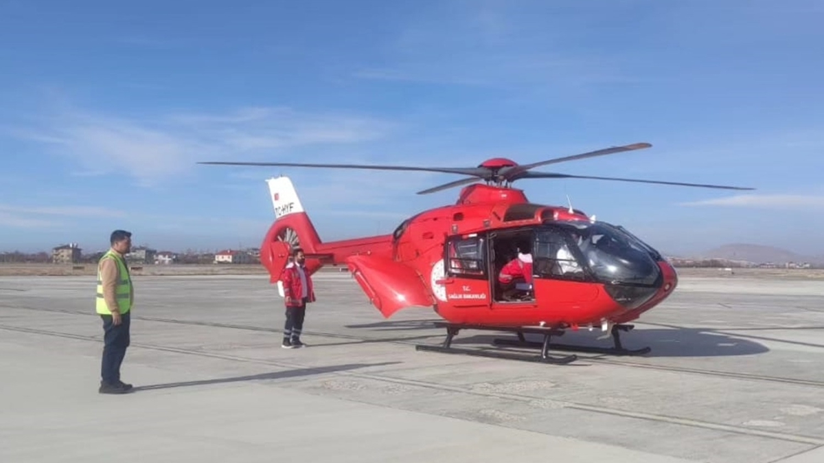 52 yandaki hasta, ambulans helikopterle hastaneye ulatrld