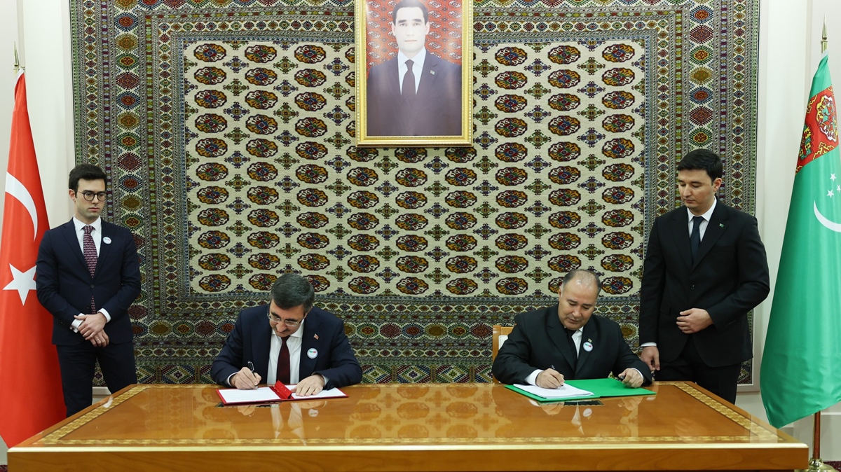 Trkiye ile Trkmenistan arasnda imzalar atld