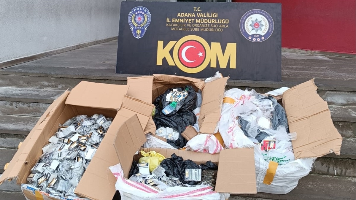 Adana'da 21 milyon makaron ele geirildi, 1 kii tutukland