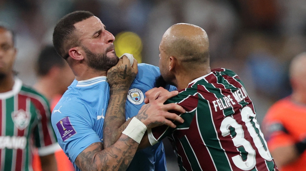 Dev finalin sonunda büyük olay! Felipe Melo ile Kyle Walker birbirine girdi