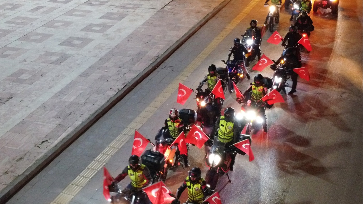 Bilecik'te ehitler iin motosikletli konvoy 