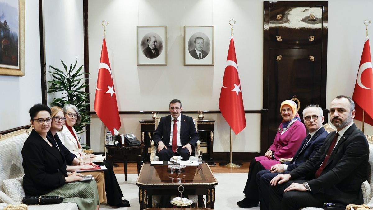 Cumhurbaşkanı Yardımcısı Yılmaz, IFRC Başkanı Forbes ile bir araya geldi