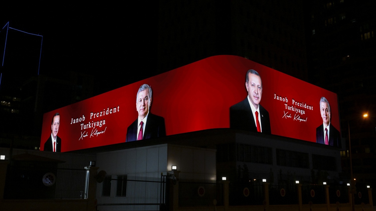 �zbekistan Cumhurba�kan� Mirziyoyev i�in kar��lama mesaj� haz�rland�