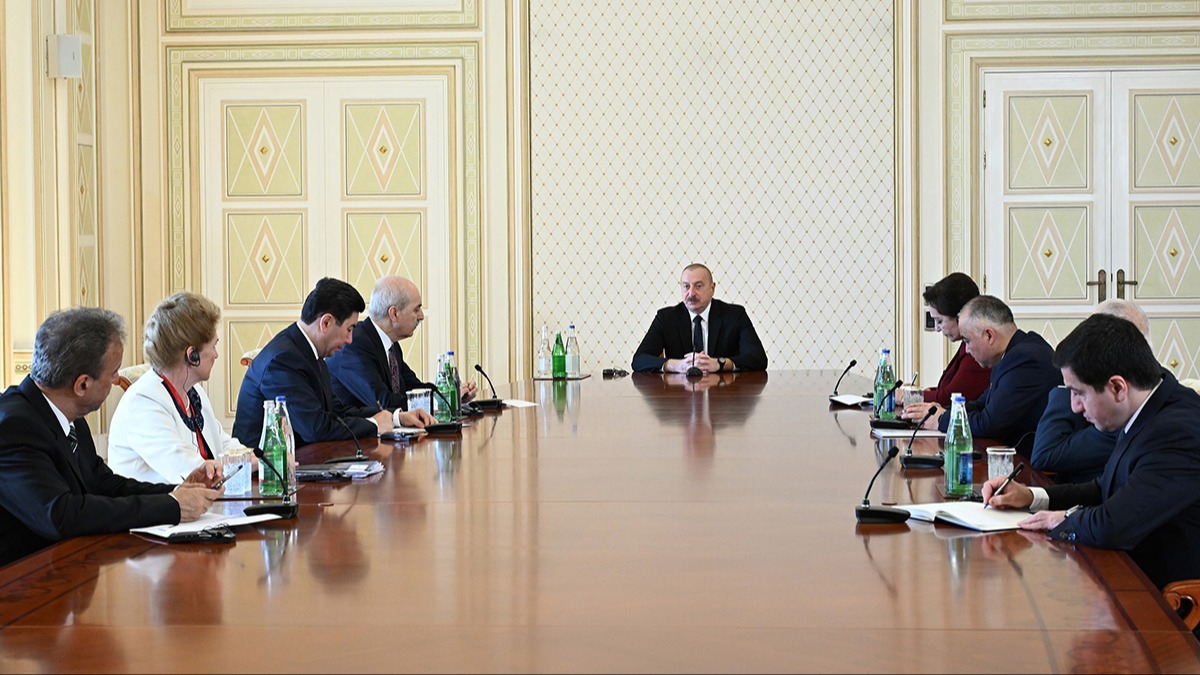 TBMM Ba�kan� Kurtulmu�, Aliyev taraf�ndan kabul edildi 