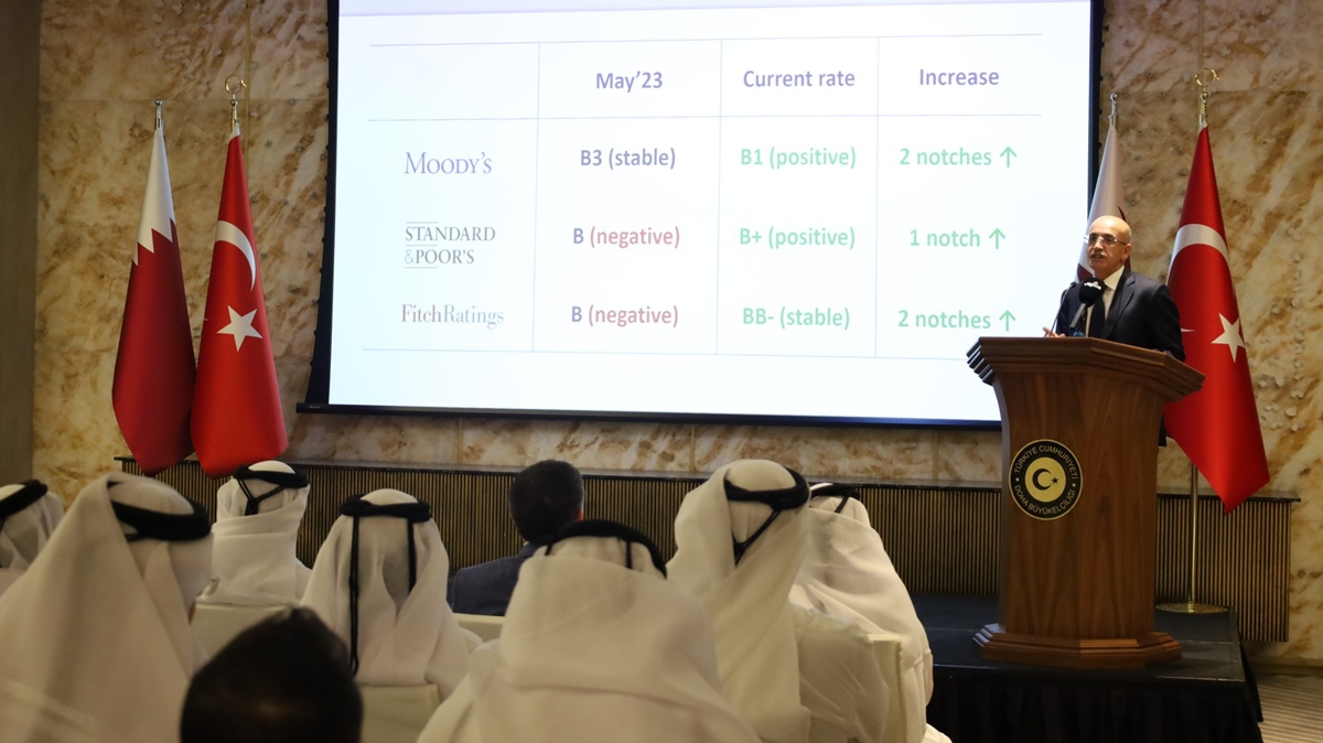 Bakan �im�ek'ten Katar'da mesaj: Do�ru yolda oldu�umuzu g�steriyor