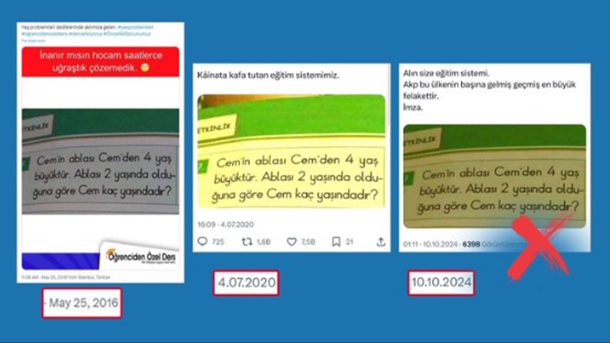 DMM: MEB'in okul kitaplar�nda yer ald��� iddia edilen problem sorusu do�ru de�ildir