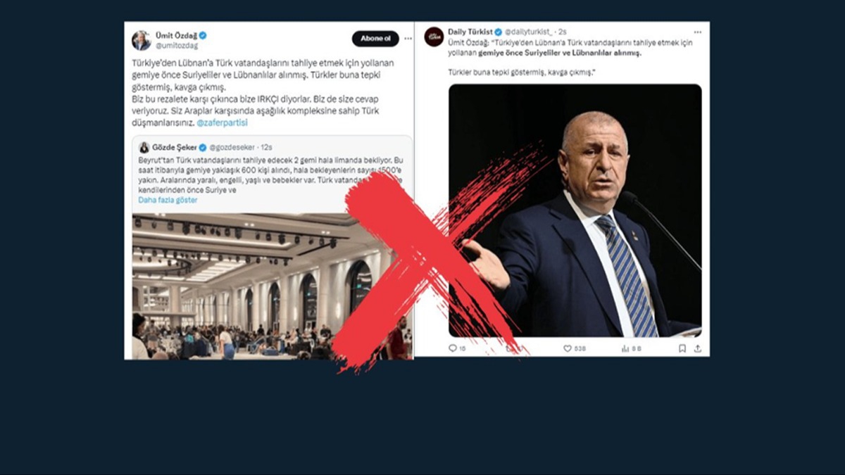 L�bnan'daki tahliyeler �zerinden alg� giri�imi! DMM'den �mit �zda�'�n iddias�na cevap