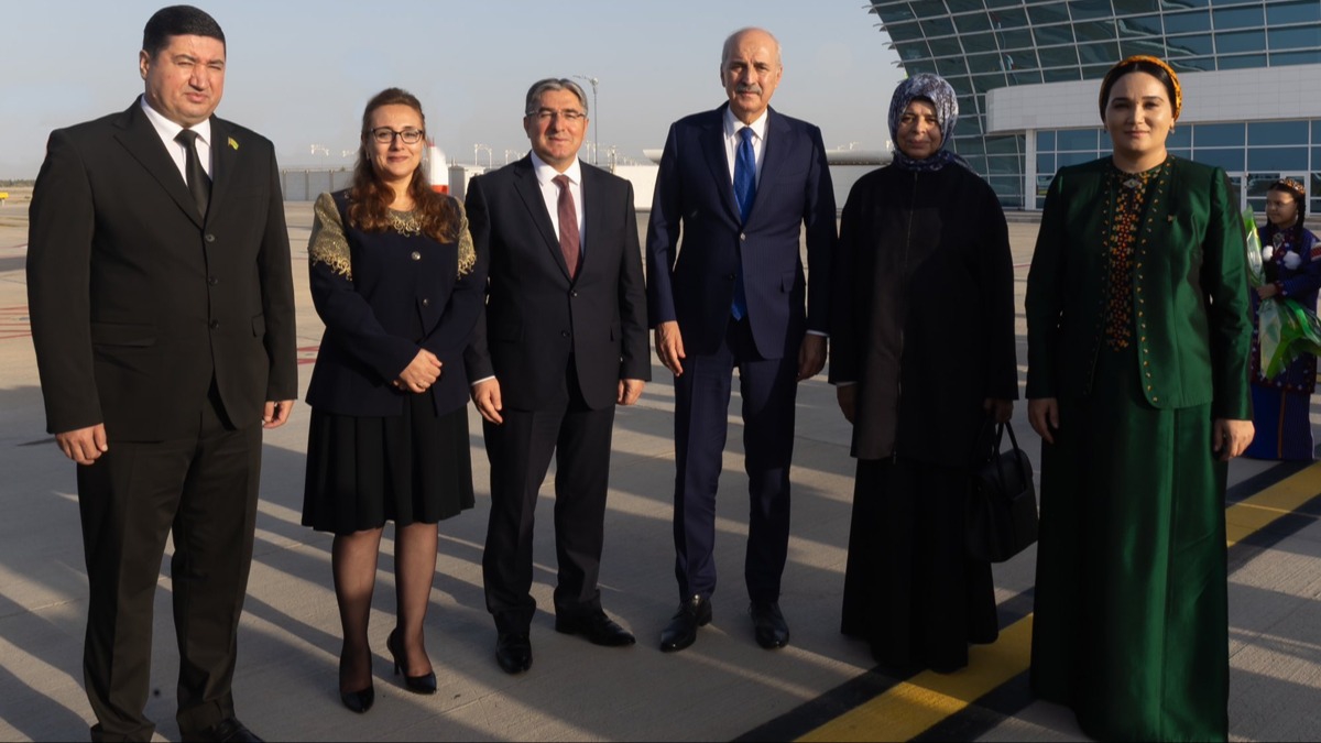 TBMM Ba�kan� Kurtulmu�, T�rkmenistan'da! A�kabat'ta �nemli temaslarda bulunacak 