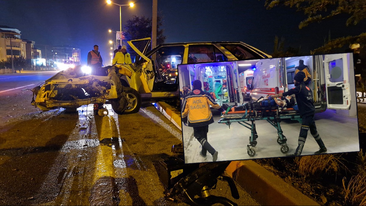 Karaman'da y�rekleri a�za getiren kaza! 'Sollama' hatas�yla 2'si �ocuk 4 ki�i yaraland� 