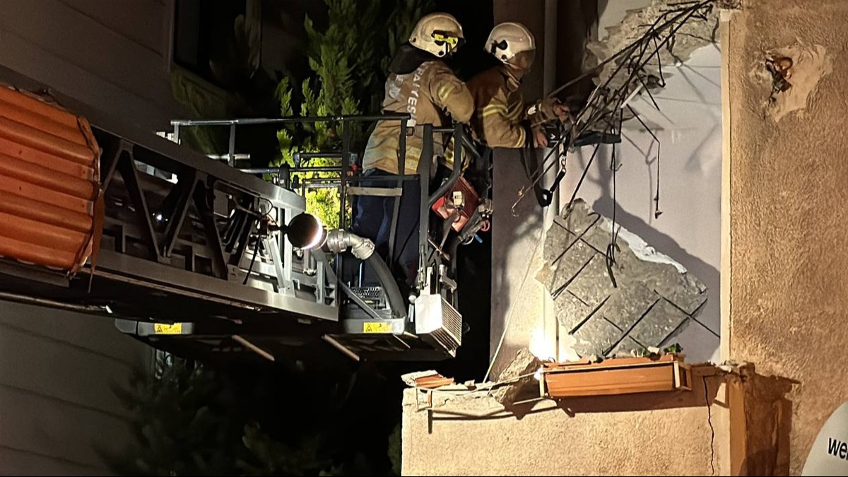 Kartal'da balkon kazas�: Bir anda ��kt�