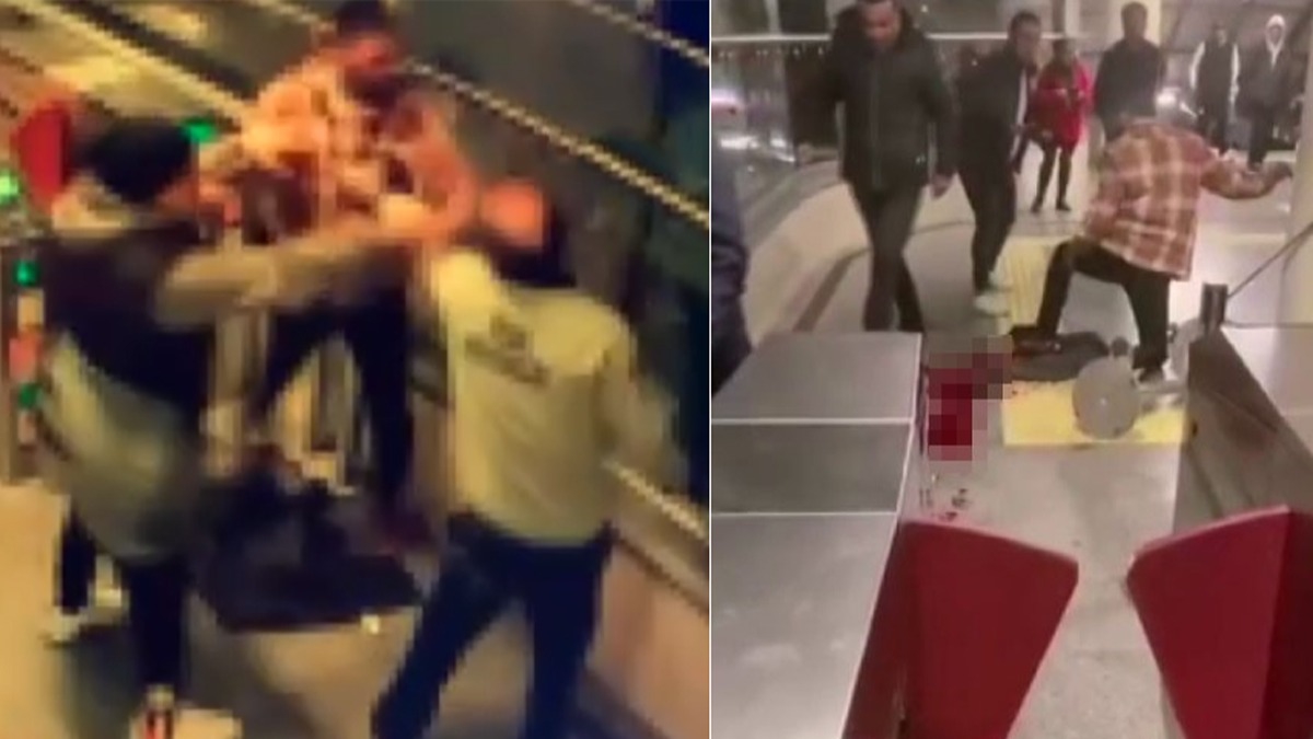 Marmaray'da ta�k�nl�k ��kard� baca��ndan vuruldu! O anlar kameraya yans�d�